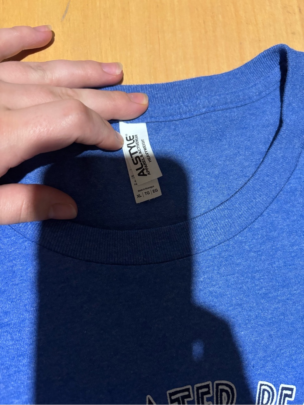 Alstyle Men's Heather Royal Graphic Crewneck Tee
